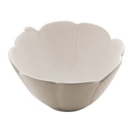 Bowl 13x7cm Decorativo De Cerâmica Banana Leaf Branco